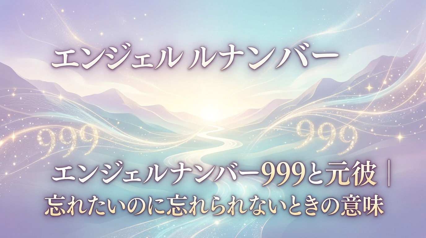 エンジェルナンバー999元カレ